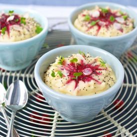 Apple Parsnip Soup w/ Blackberry