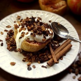 Baked Apple Granola Stacks