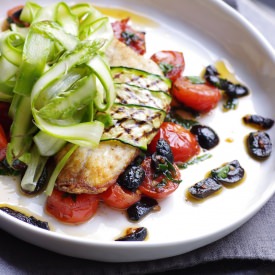 Sea Bass with Grilled Zucchini