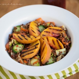 Red Quinoa & Grilled Peach Salad