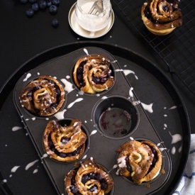 Blueberry Brioche Roses