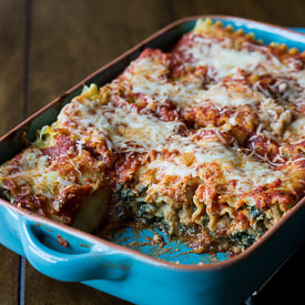 Pumpkin and Kale Lasagna Roll-Ups