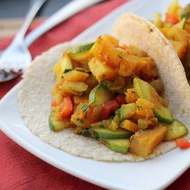 Winter and Summer Squash Curry Taco