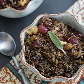 Wild Rice with Roasted Grapes