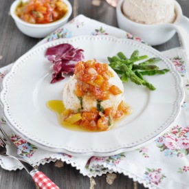 Ham Mousse with Red Pepper Salsa