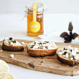 Simple Lemon Basil Bruschetta