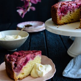 Strawberry & Rhubarb Cake