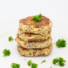 Cheese Stuffed Quinoa Veggie Burger