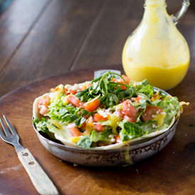 Sweet Pork Salad and Mango Dressing