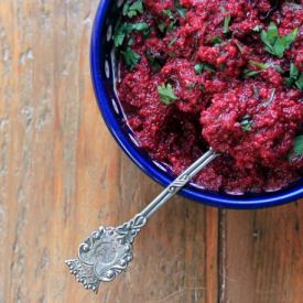 Beetroot and Roasted Almond Dip
