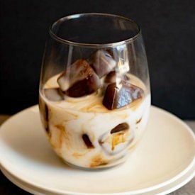 Almond Milk with Chai Tea Ice Cubes