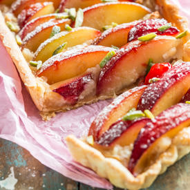 Plum Tart with Roasted Marzipan
