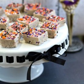 Halloween Cake Batter Fudge