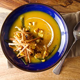 Rosted Pumpkin-Poblano Soup