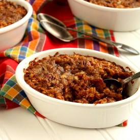 Pumpkin Praline Baked Oatmeal