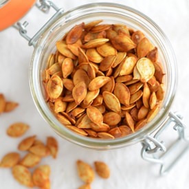 Spicy Honey-Roasted Squash Seeds