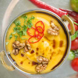 Pumpkin Soup with Tomatoes