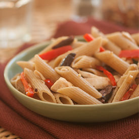 Roasted Red Pepper and Olive Pasta