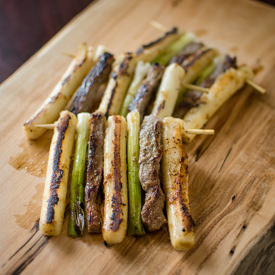 Beef and Rice Cake Skewers