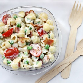 Pasta Salad with Bacon and Peas