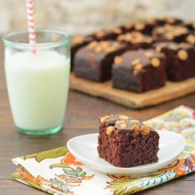 Chocolate Peanut Butter Snack Cake