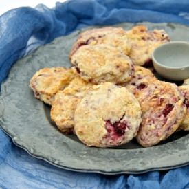 White Chocolate Blackberry Scones