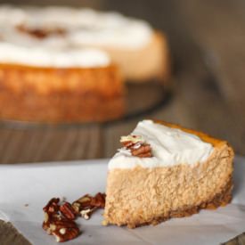 Bourbon Pumpkin Pecan Cheesecake