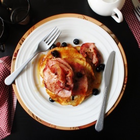 Blueberry Pancakes with Bacon
