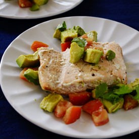 Salmon with Avocado Salsa