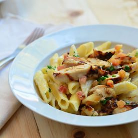 Chicken Alfredo Penne Casserole