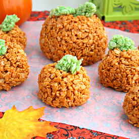 Pumpkin Rice Krispies Treats