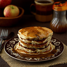 Apple Sausage Pancakes