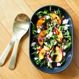 Grilled Peach & Goat Cheese Salad