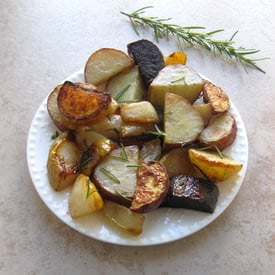 Rosemary Roasted Potatoes and Pears