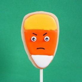 Candy Corn Cookie Pops
