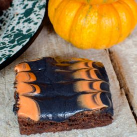 Halloween Frosted Brownies