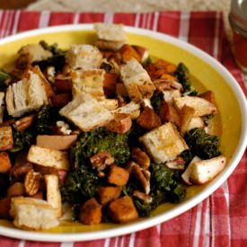 Kale Salad with Sweet Potato