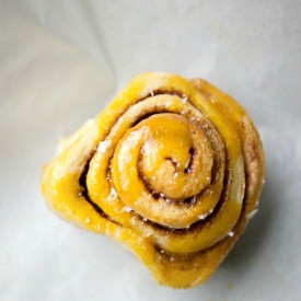 Spiced Cinnamon Rolls Pumpkin Icing