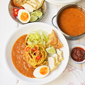 Noodle in Sweet Potato Soup