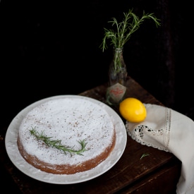 Lemon Rosemary Semolina Cake