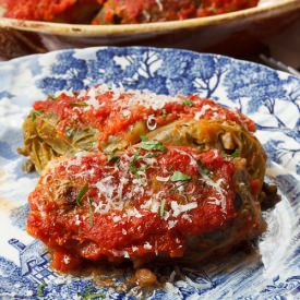 Stuffed Cabbage Rolls with Farro