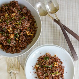 Quinoa with Mustard Greens