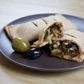 Lemony Olive-Eggplant Pockets