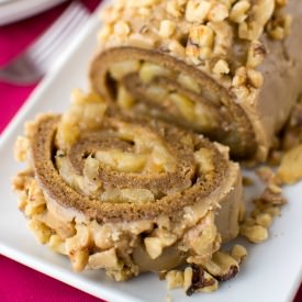 Spiced Caramel Apple Cake Roll