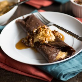 Chocolate Pumpkin Butter Crepes