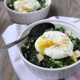Italian Spinach with a Poached Egg