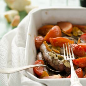 Sausages with Vegetables