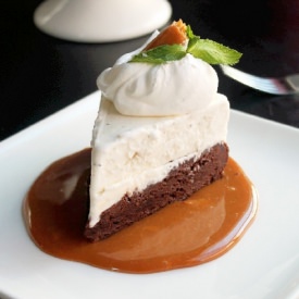 Caramel Brownie Ice Cream Cake