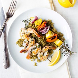 Grilled Shrimp & Vegetable Skewers