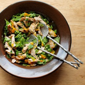 Saffron Chicken with Herb Salad